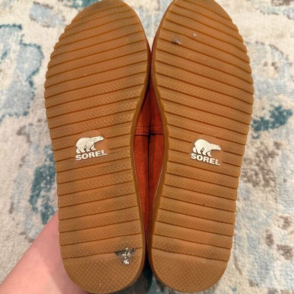 Sorel Ella Orange Suede Slip-On Loafers Size 6 - Picture 8 of 9